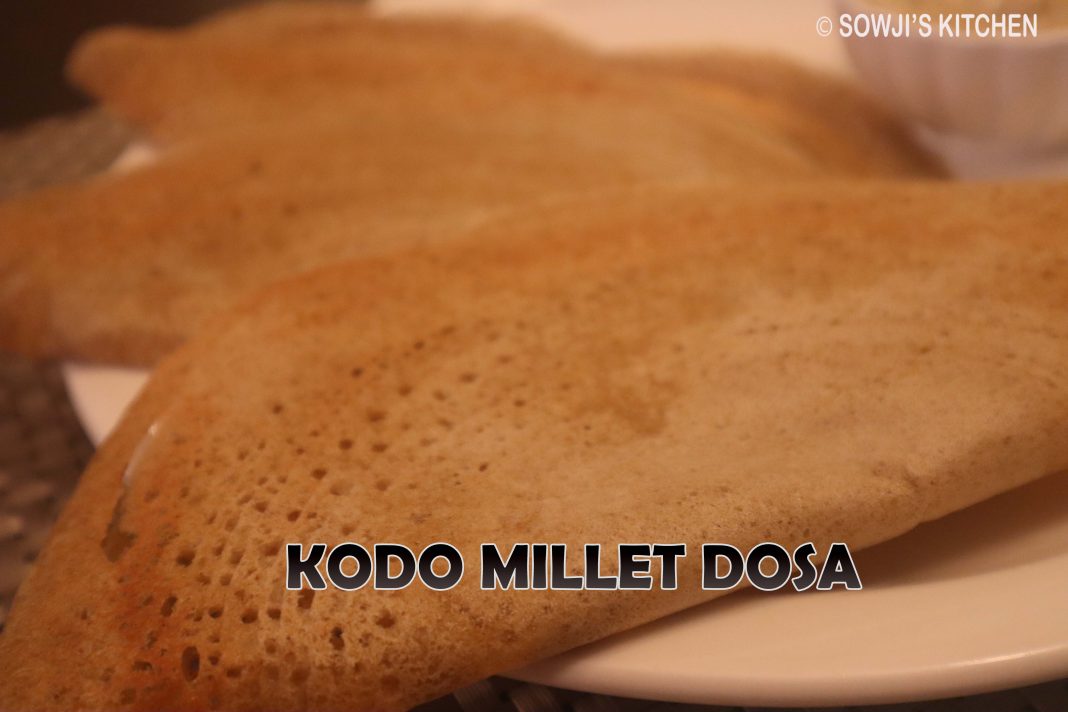 ARIKELU DOSA VARAGU DOSA RECIPE KODO MILLET DOSA Sowji's Kitchen