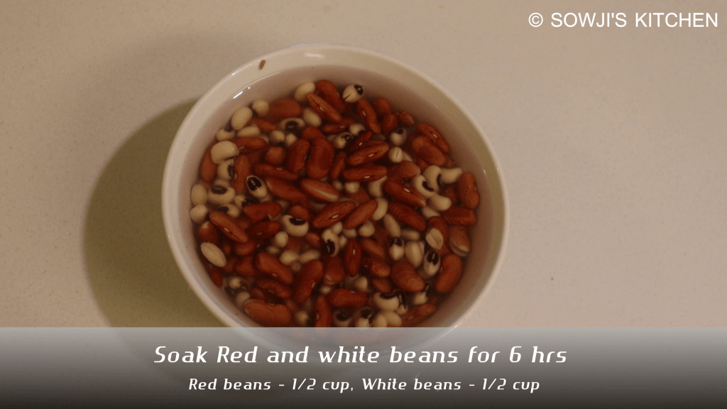 Soak Red and White beans