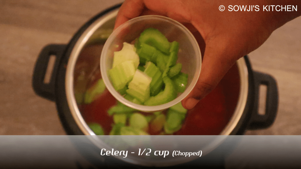 Add Celery cut into pieces
