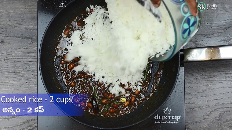 Add Cooked rice thats completely cooled down