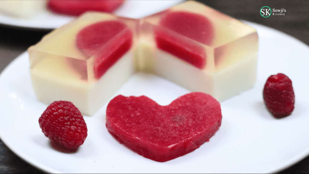 Valentines day heart jello