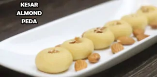 Almond Kesar peda | Badam Peda | Kesar Peda