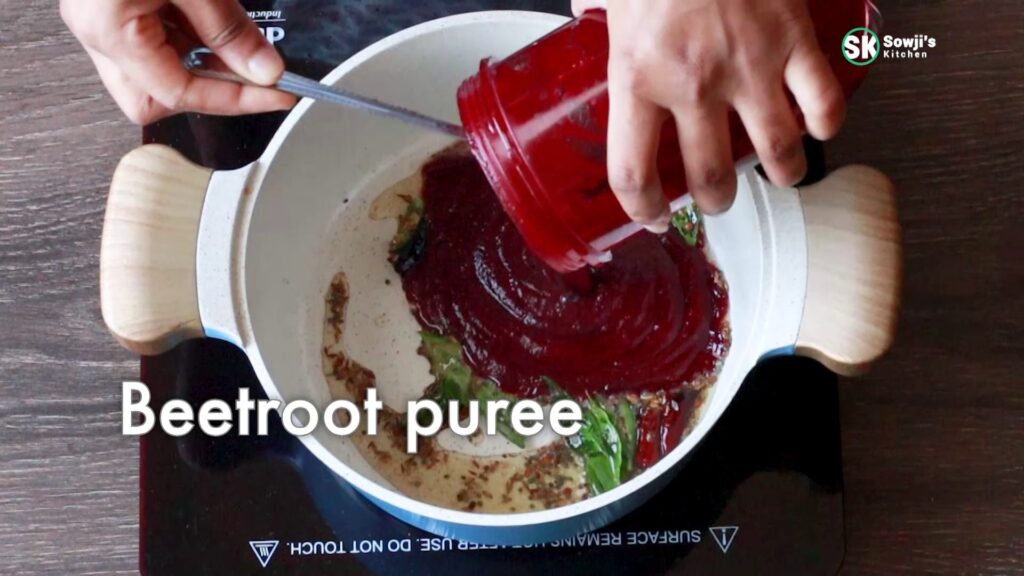 Add beetroot puree