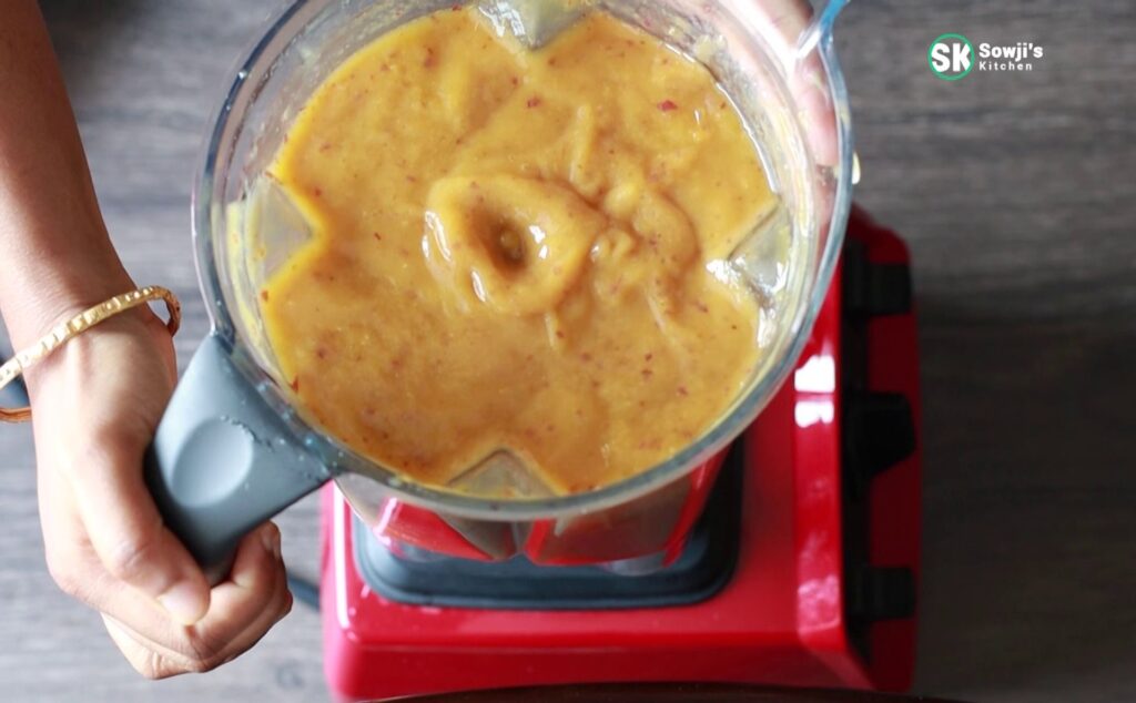Blend all the fruits to smooth puree