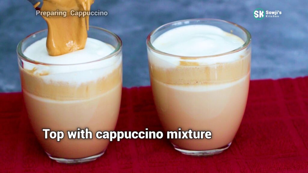 add cappuccino mixture on top