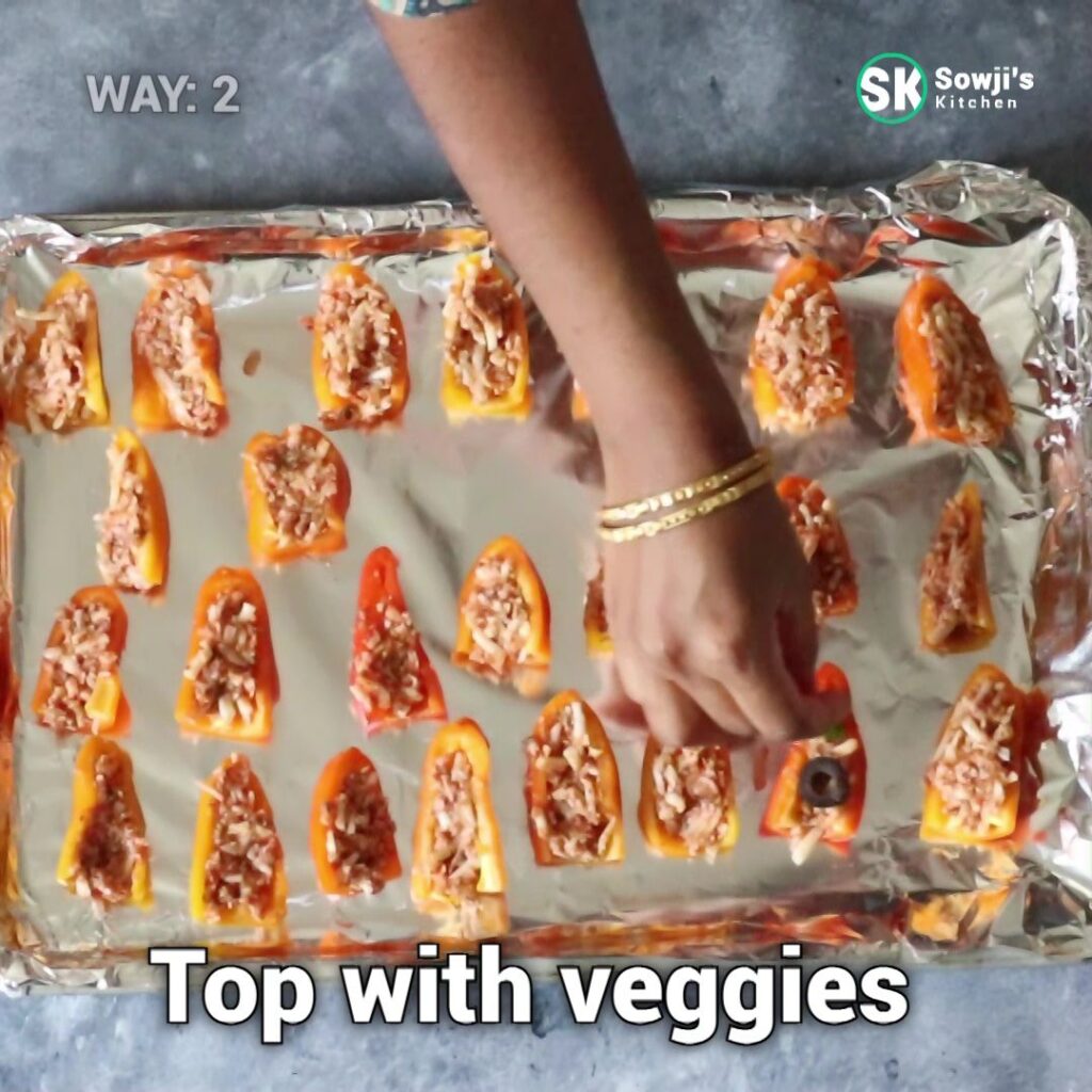 Top with veggies