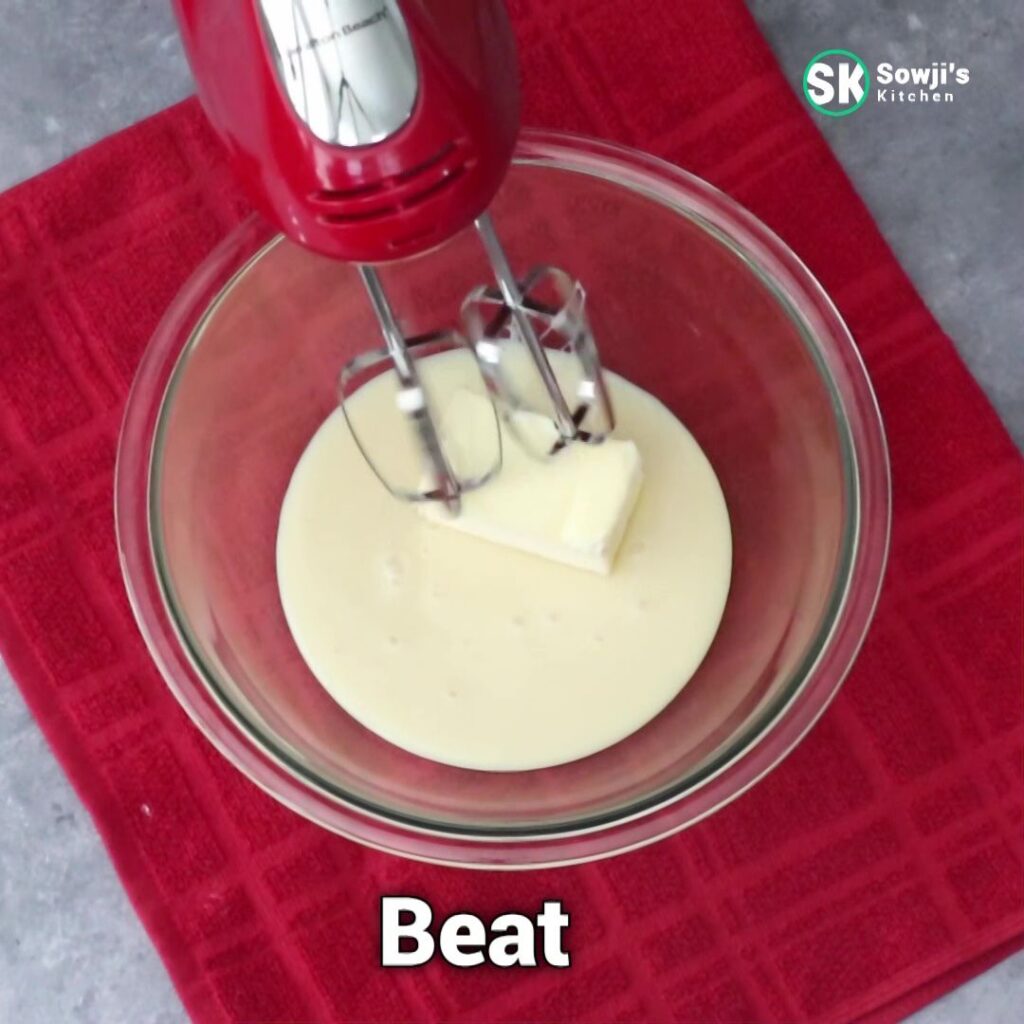 Beat butter