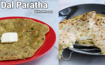 Dal Paratha | Cheese dal paratha (Left over dal ) Dal paratha