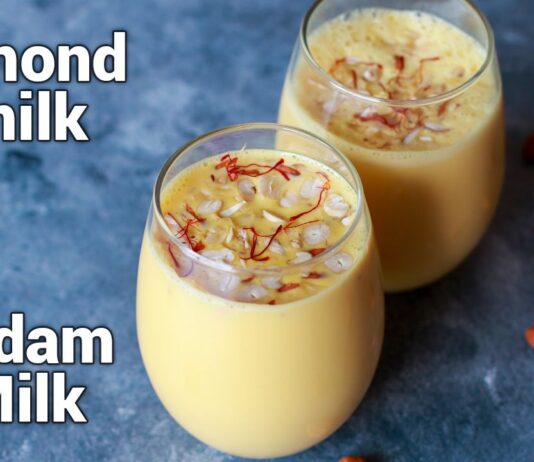 Badam milk | Kesar badam drink badam milk
